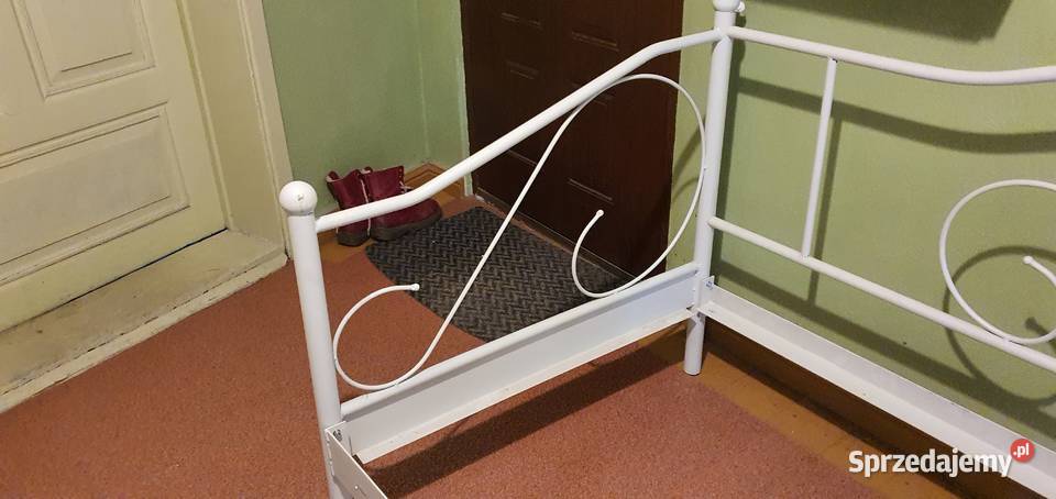 Łóżko metalowe ecru 90200 Olsztyn sprzedam