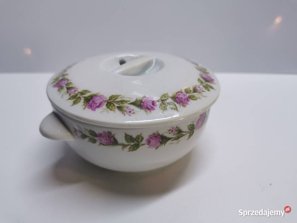 Francuskie stare naczynie z przykrywką Lublin