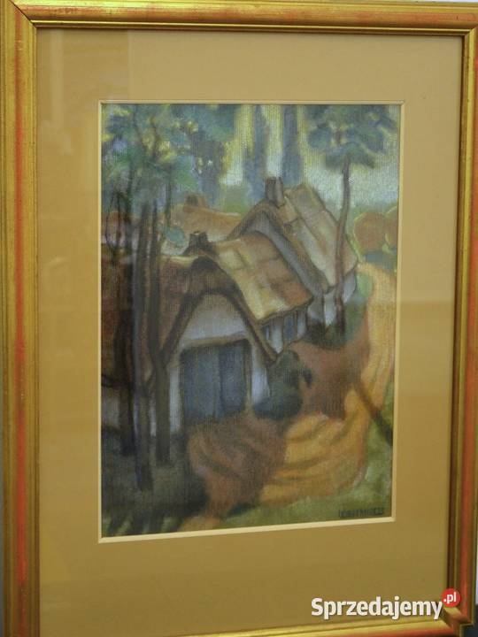 Pastel na kartonie Leo Vingerhoets Belgia poł Warszawa