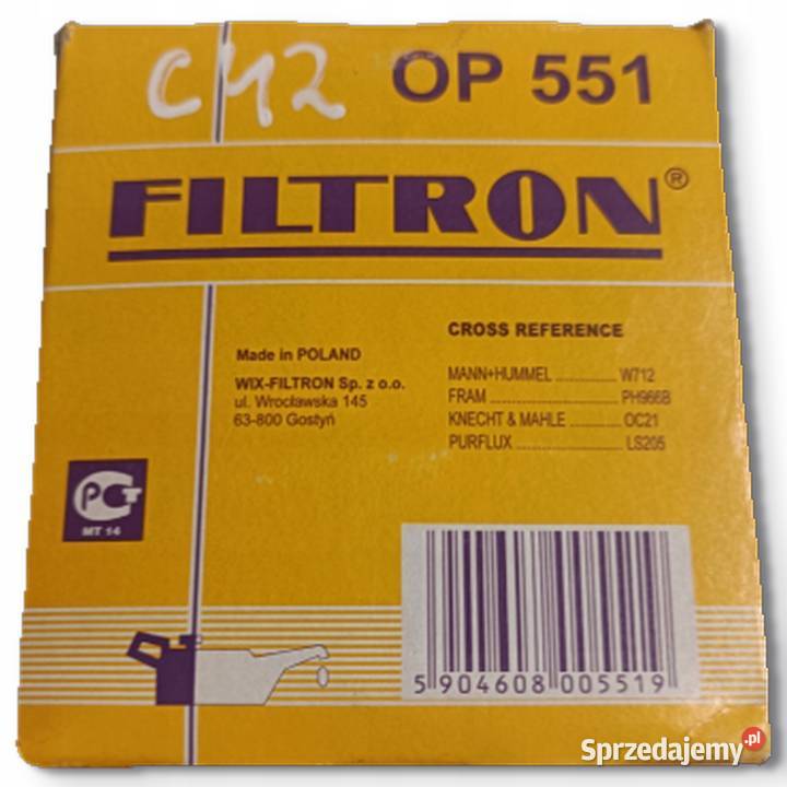 FILTR OLEJU Filtron OP 551 OP551 Austin sprzedam