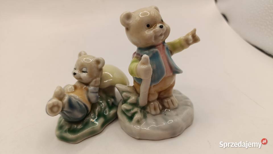 Figurka ozdoba dwa misie słodka malatura Zamość