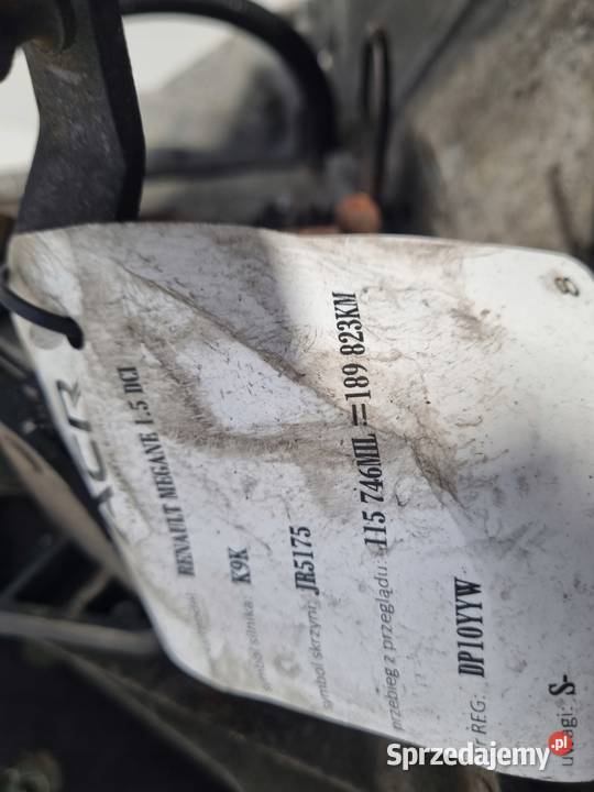 SKRZYNIA BIEGÓW Renault Megane III 15 DCI Chełm