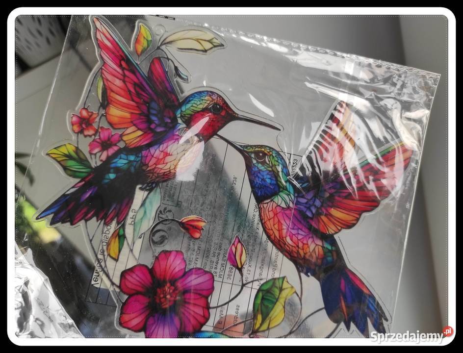 Witraż ozdoba dekoracja okienna ptaki kolibry Płock