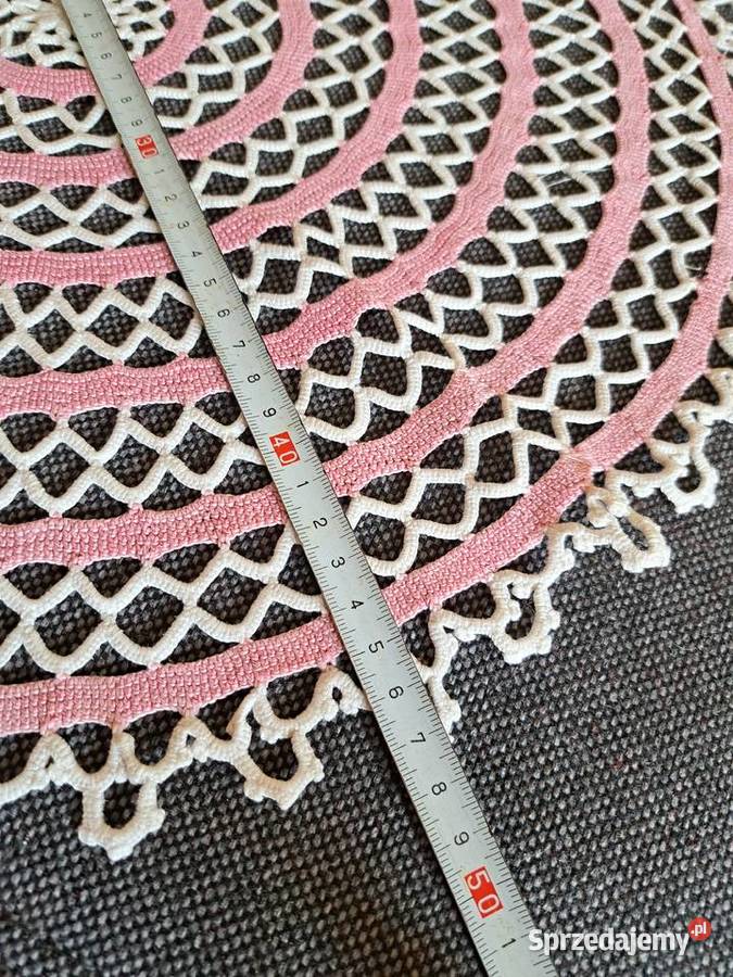 serwetki szydełkowe zestaw 5 różowy Serwety i serwetki Łódź