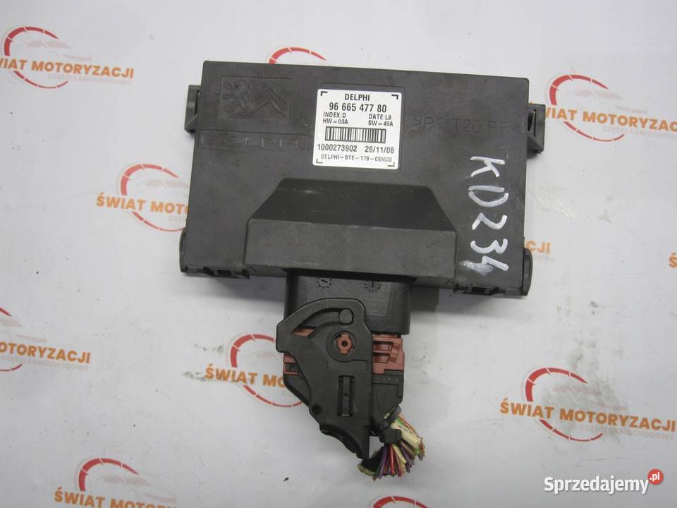 PEUGEOT 308CC 16 VTI 08r moduł sterownik dachu osobowe