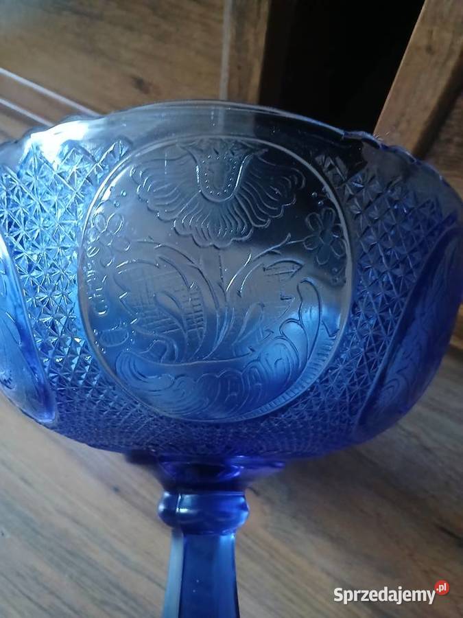 Wielka owocarka kobaltowa medaliony Huta Porcelana i szkło sprzedam