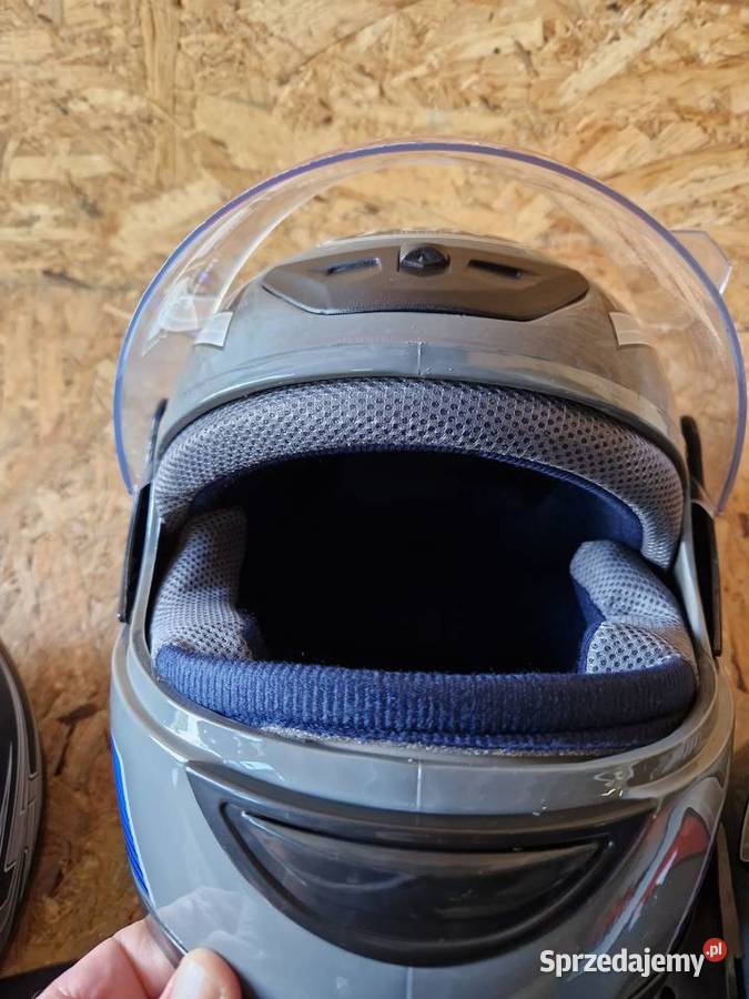 Kask Fgn Czarny Niebieski Biały Popielaty Głogowa sprzedam