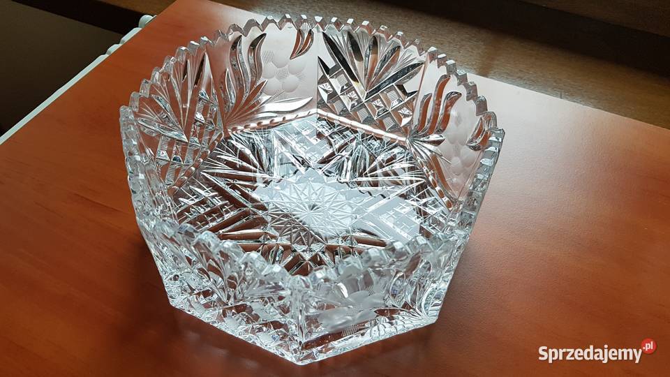 Kryształowa misa miska kryształ PRL Porcelana i szkło Dąbrowa Górnicza