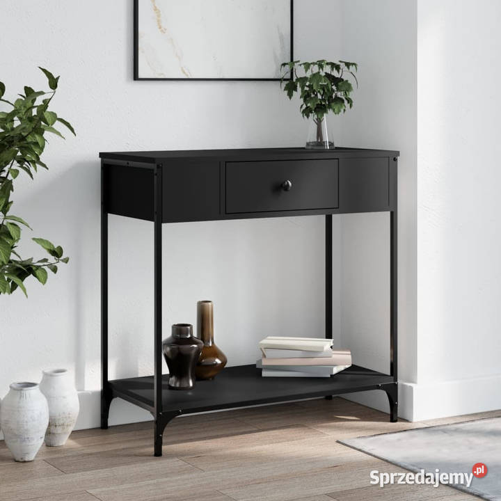 Stolik konsolowy czarny 75x345x75 WM834165 sprzedam