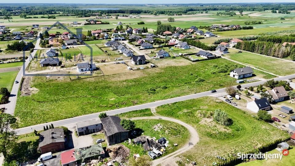 Działka pod budowę domu Wikielec 1210 m asfalt sprzedam