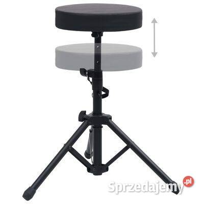 vidaXL Stołek do perkusji regulowany czarny Warszawa