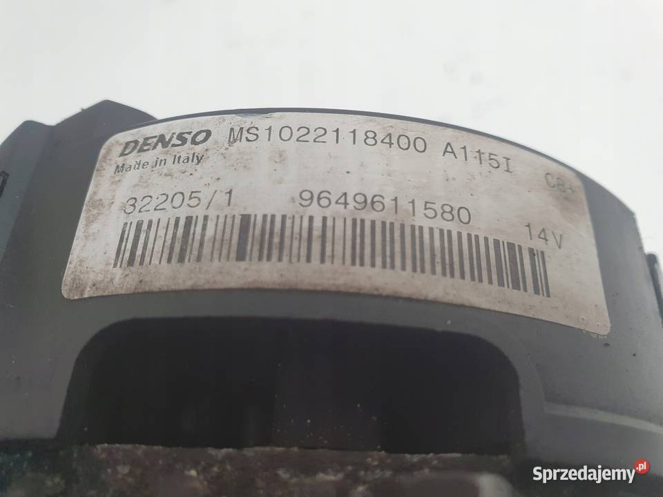 Peugeot 206 16 16V ALTERNATOR 9649611580 denso Janów