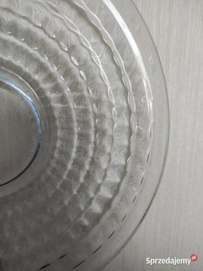 Patera talerz niebieskie szkło huta Hortensja podlaskie Białystok