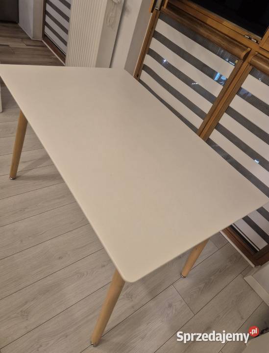 Nowoczesny komplet do jadalni Biały stół 115cm