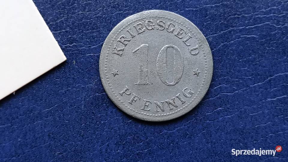 Stare monety 10 fenig 1917 Werden Niemcy podkarpackie