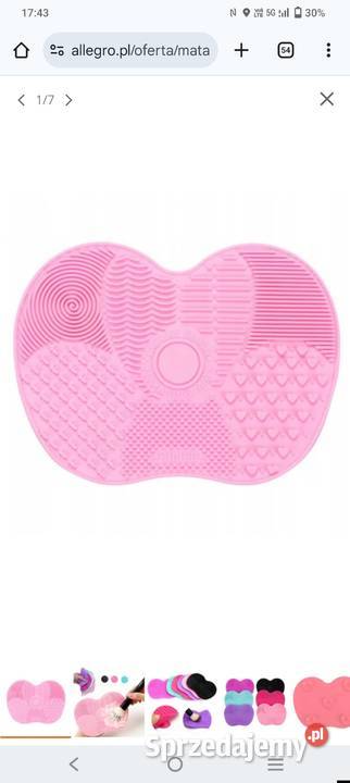 Mata silikonowa do czyszczenia pędzli różowa Kwidzyn