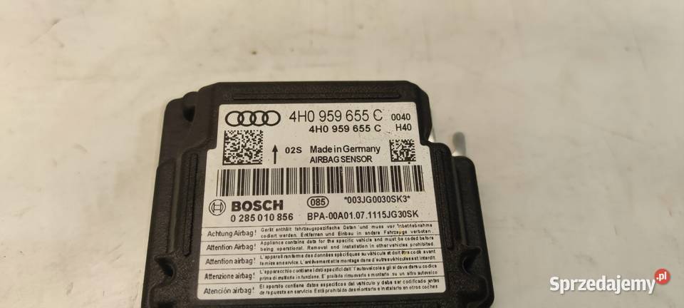 SENSOR PODUSZEK AIR BAG AUDI A6 C7 A7 4H0959655C osobowe śląskie Przystajń