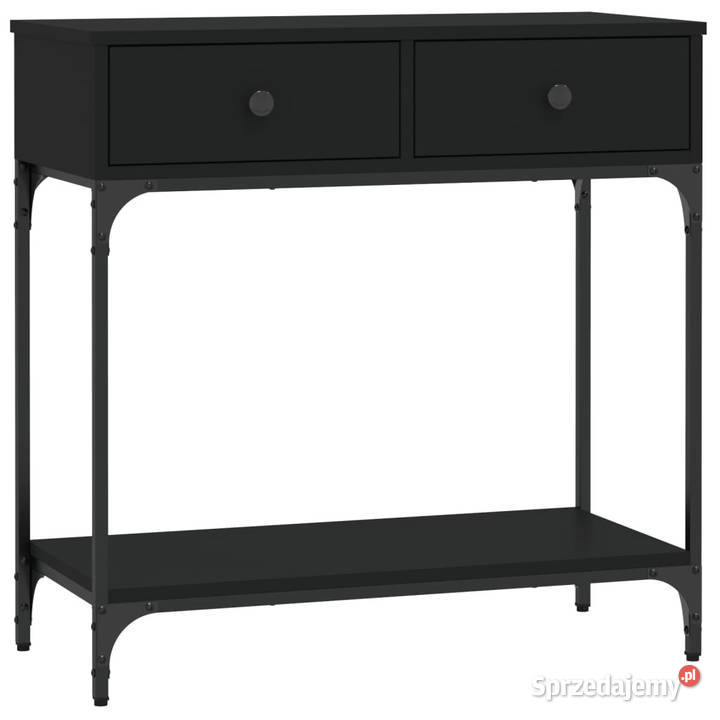Stolik konsolowy czarny 75x345x75 WM833398