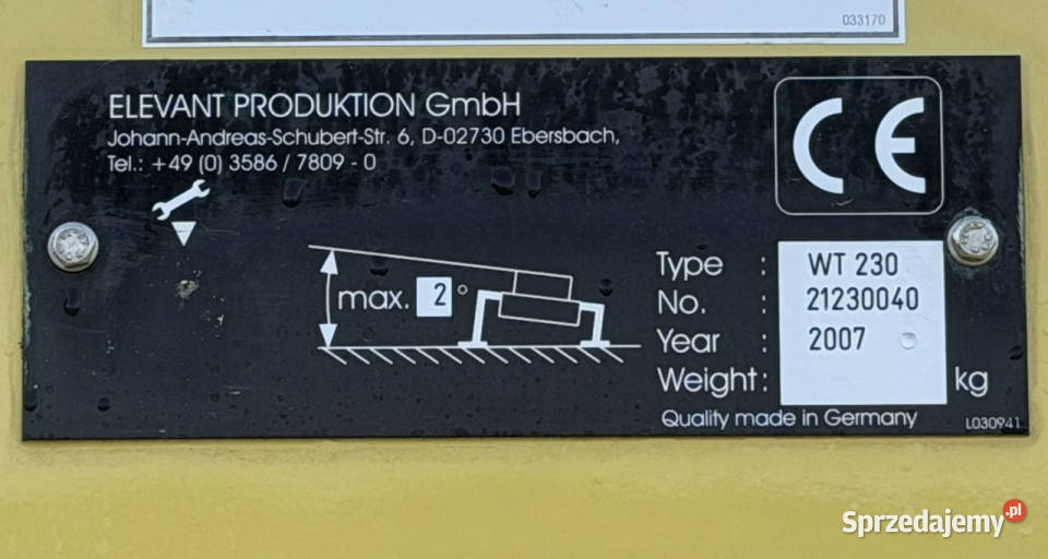 MAN TGL 8210 Zwyżka WUMAG WT 230 23m w bok 18m elektryczne lusterka Widełki