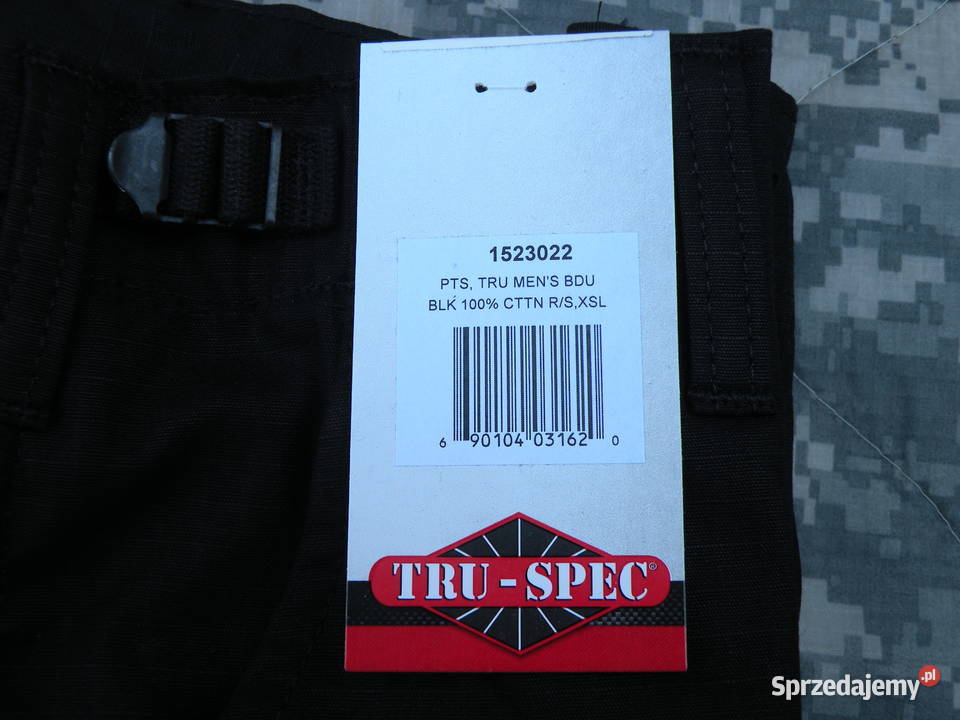 Spodnie BDU black TRUSPEC xsl cotton Wrocław