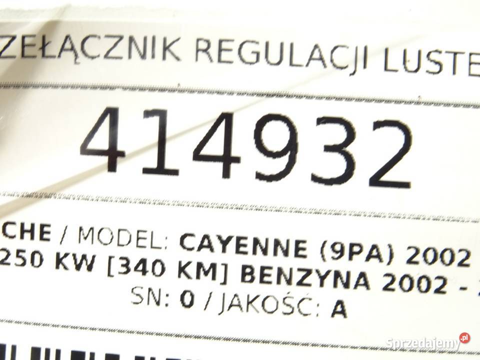 PRZEŁĄCZNIK REGULACJI LUSTEREK PORSCHE CAYENNE Panele sterowania, przełączniki