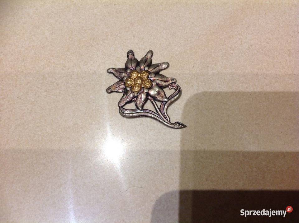 Emblemat Stalowy na Czapkę Edelweiss Gebirgsjger lubuskie Nowa Sól