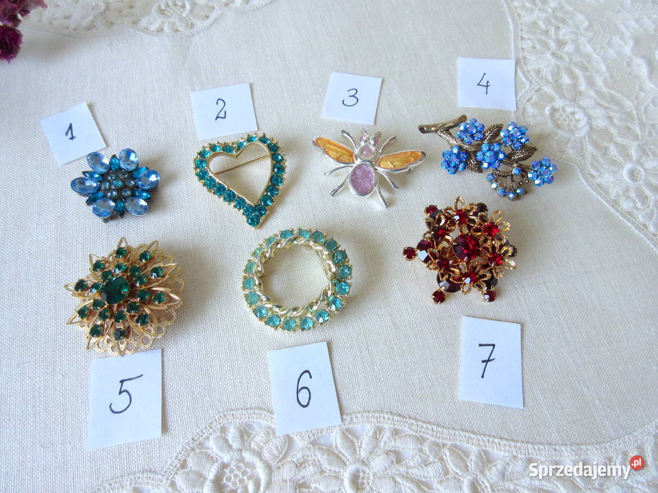 Stara biżuteria broszki lata 80 Straszydle