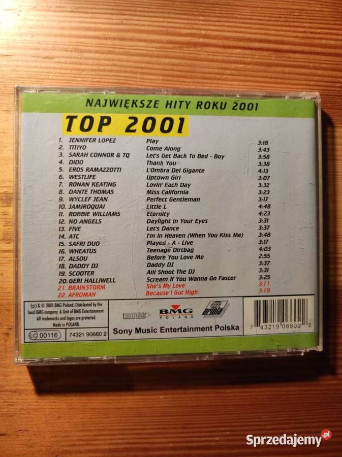 top 2001 największe hity roku 2001 cd unikatowa Kielce
