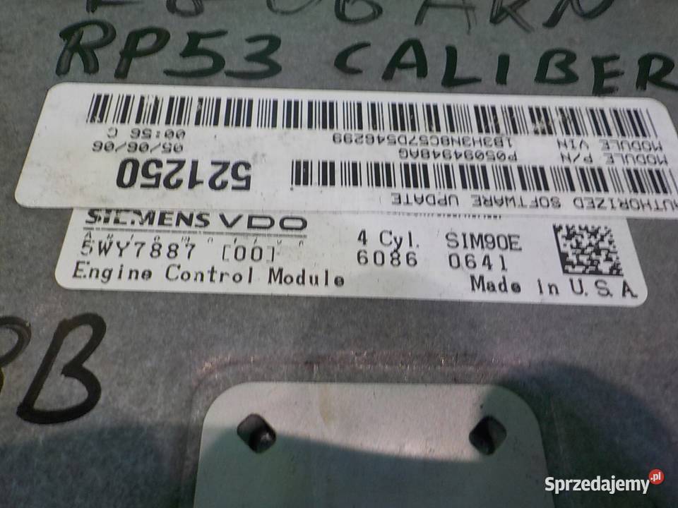 DODGE CALIBER 18 B 06r 5D sterownik komputer Suków