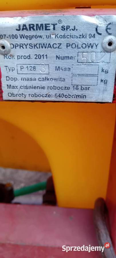 Opryskiwacz zawieszany Śmiłowice