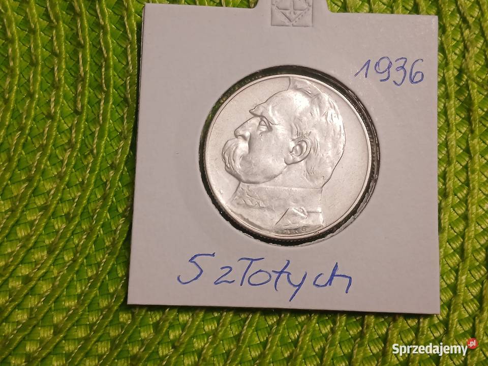 moneta srebrna polska 5 złotych z 1936r Łomża