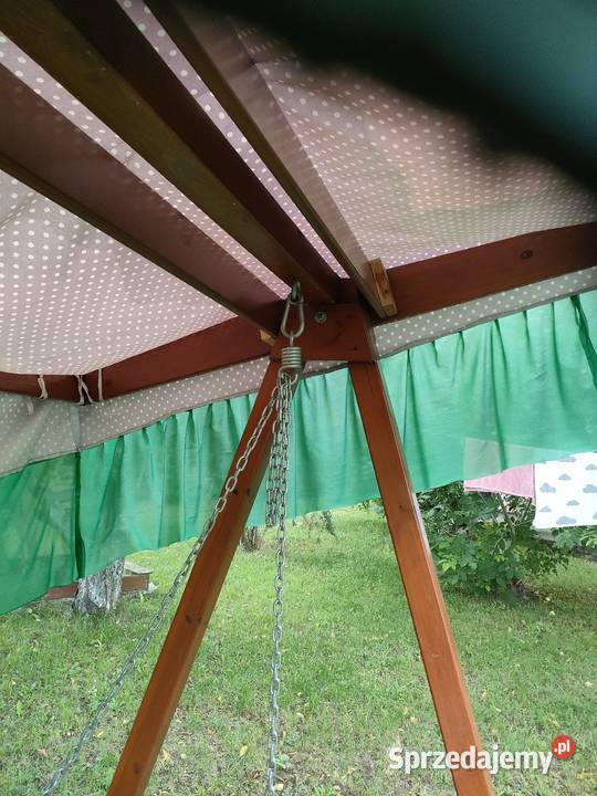 Duża drewniana huśtawka ogrodowa drewno Tomaszów Mazowiecki sprzedam