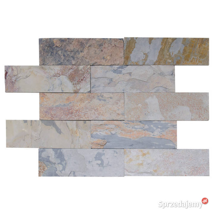 Płytki Łupek Indian Autumn naturalny 10x30x1 małopolskie