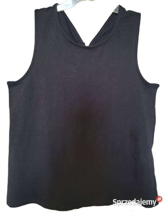 RESERVED bluzka czarna bokserka top luźna 36 S czarny