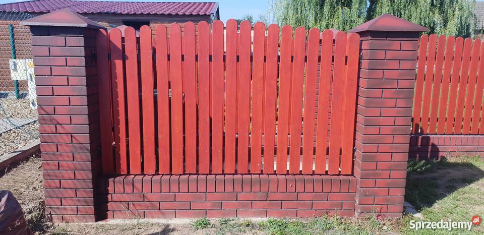 Ogrodzenia ala klinkier słupki murki imitacja Konin