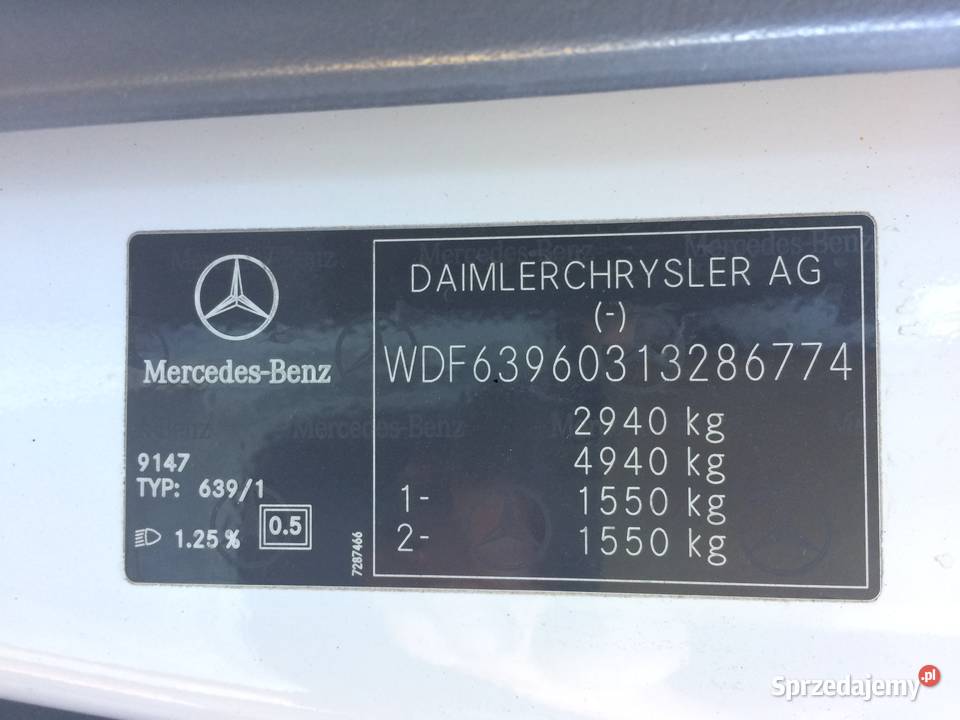 Mercedes Benz Vito 111CDI Długi Drzwi Hak Klima Maszewo