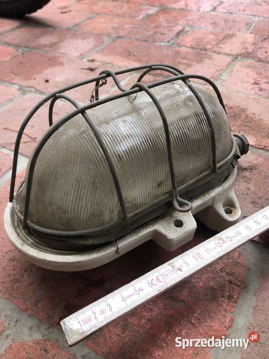 Lampa garażowa do piwnicy loftowa z kratka stara Poznań sprzedam