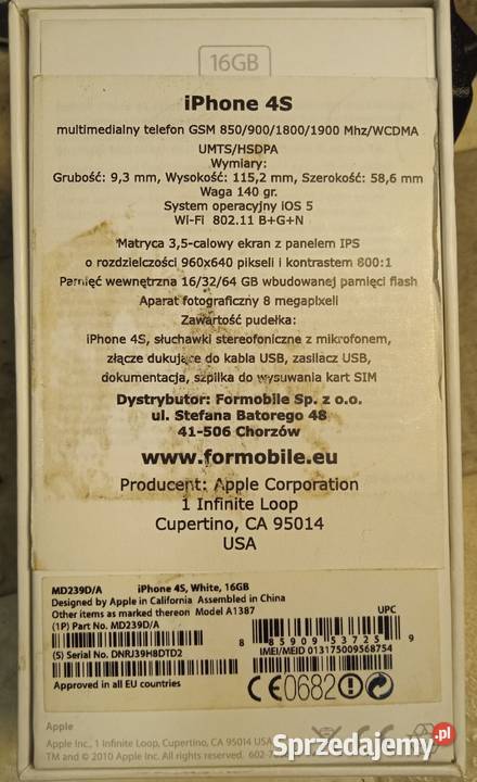 iPhone 4S 16Gb Łódź sprzedam