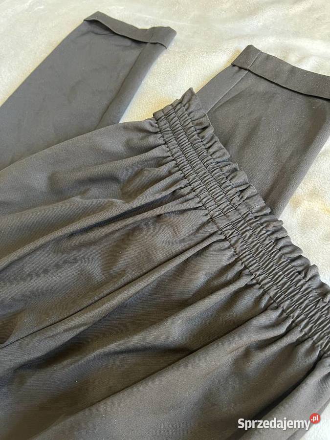 Spodnie czarne eleganckie z wiązaniem Jasło