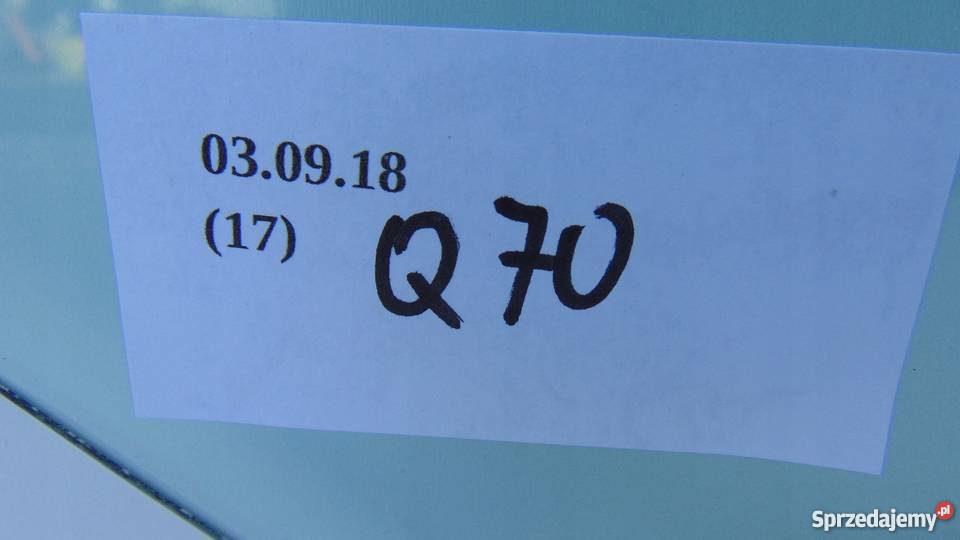 SZYBA BOCZNA DRZWI TYŁ PRAWA LEWA INFINITI Q70 wielkopolskie Nowy Tomyśl