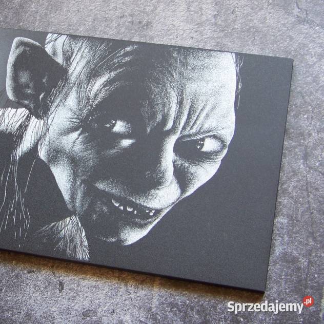 Gollum Smeagol Obraz ręcznie grawerowany na Sandomierz