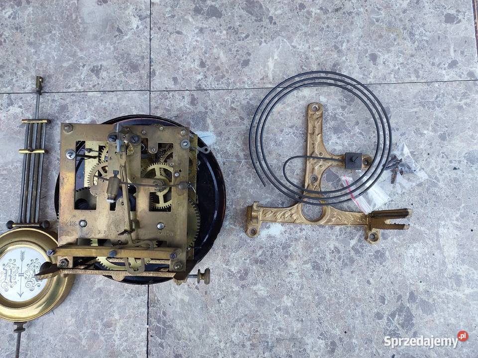 146 Zestaw mechanizm starego zegara FMS tarcza Tczew sprzedam