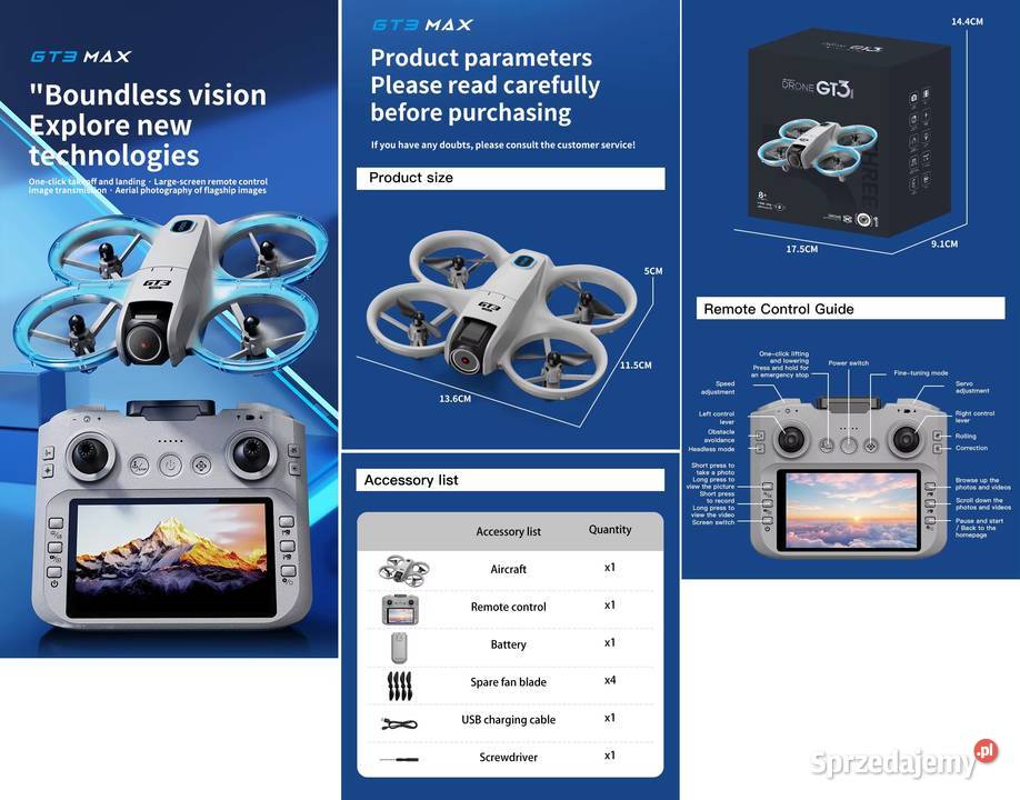 Dron GT3 FPV WiFi aparat sterowany pilot z dużym Plastik  Bydgoszcz sprzedam