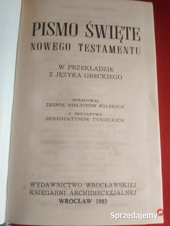 Nowy Testament Pismo Święte Nowego Testamentu Wałbrzych