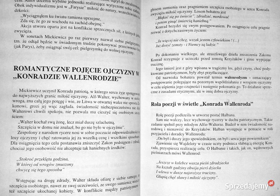 Ściąga Język polski 6 Romantyzm Tersa Bojczewska Pozostałe lubelskie Chełm sprzedam