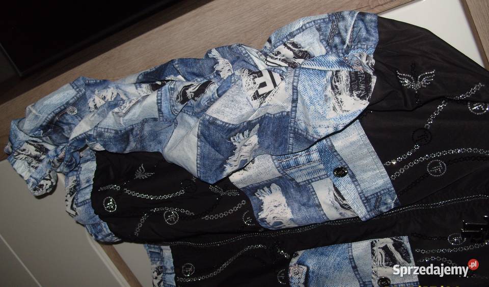 Dres ala jeans TATU spodnie bojówki kurtka niebieski Rawicz