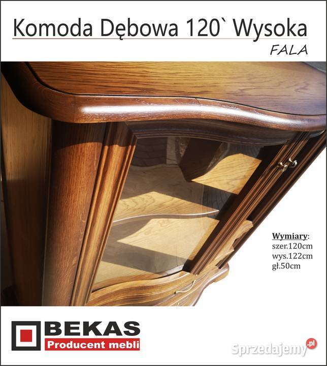 Stylowa Komoda Dębowa 120 Dąb Rustikal Bekas Toruń