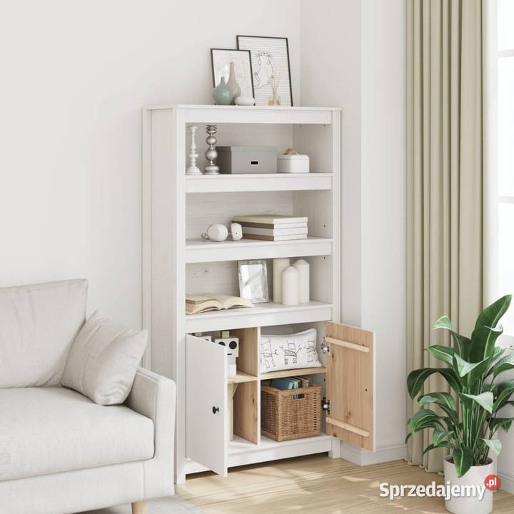 Szafka biała 80x35x154 lite drewno sosnowe Pozostałe mazowieckie Warszawa