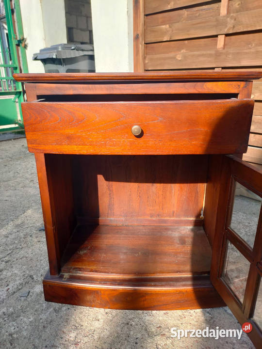 Witryna szafka barek drewniana drewno kolonialna Warszawa