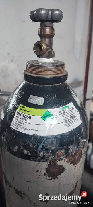 Butla z azotem azot 40l sprawdzanie szczelności Żelisławice